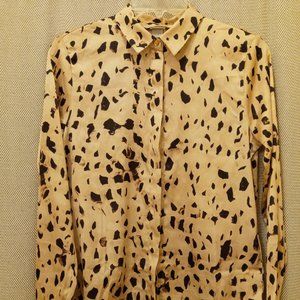 H&M- Animal Print size XXS L/S blous- NWT